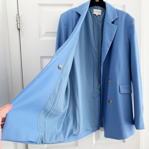 LouLou Studio "Donau" Blazer in Blue, size Small - Picture 5 of 10